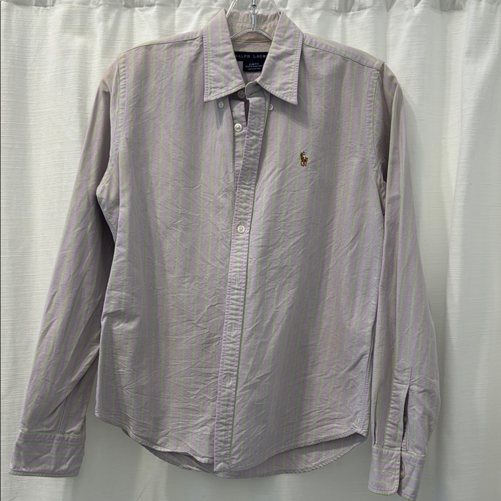 Ralph Lauren womens Purple Striped Shirt